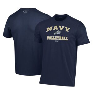 Navy Midshipmen Under Armour Volleyball Arch Over Performance T-Shirt - Navy