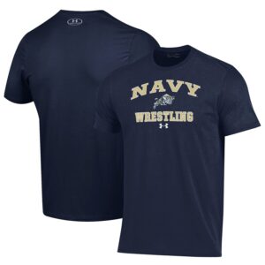 Navy Midshipmen Under Armour Wrestling Arch Over Performance T-Shirt - Navy