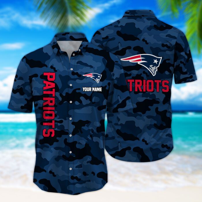 New England Patriots NFL Hawaiian Shirt Summer Shirt Custom Name Perfect Gift HSW1166