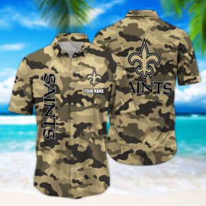 New Orleans Saints NFL Hawaiian Shirt Summer Shirt Custom Name Perfect Gift HSW1167