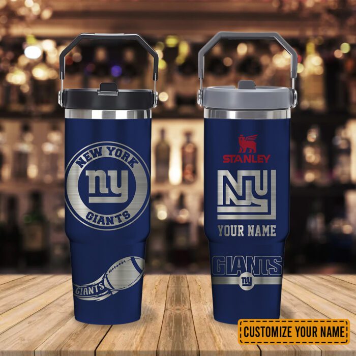 New York Giants NFL Football Personalized Stanley IceFlow Flip Straw Tumbler 30Oz