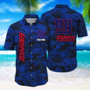 New York Giants NFL Hawaiian Shirt Summer Shirt Custom Name Perfect Gift HSW1168