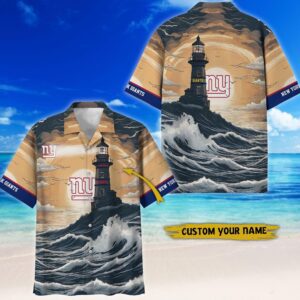 New York Giants NFL Hawaiian Shirt Summer Shirt Custom Your Name HSW1243