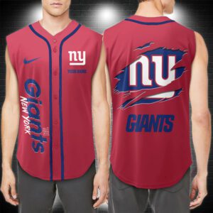 New York Giants NFL Personalized Baseball Tank Tops Sleeveless Jersey