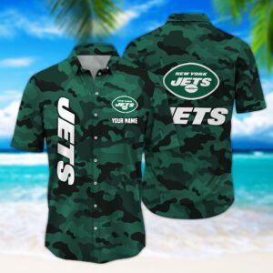 New York Jets NFL Hawaiian Shirt Summer Shirt Custom Name Perfect Gift HSW1169