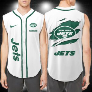 New York Jets NFL Personalized Baseball Tank Tops Sleeveless Jersey