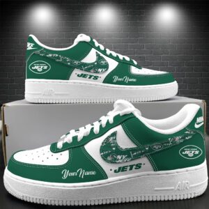 New York Jets Personalized Air Force 1 Shoes AF1 Limited Sneakers Custom Name WAF10323