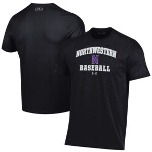 Northwestern Wildcats Under Armour Baseball Performance T-Shirt - Black
