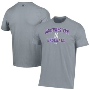 Northwestern Wildcats Under Armour Baseball Performance T-Shirt - Gray