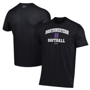 Northwestern Wildcats Under Armour Softball Performance T-Shirt - Black
