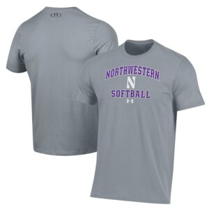 Northwestern Wildcats Under Armour Softball Performance T-Shirt - Gray