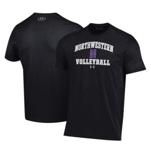 Northwestern Wildcats Under Armour Volleyball Arch Over Performance T-Shirt - Black