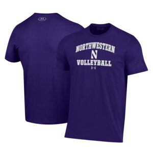 Northwestern Wildcats Under Armour Volleyball Arch Over Performance T-Shirt - Purple