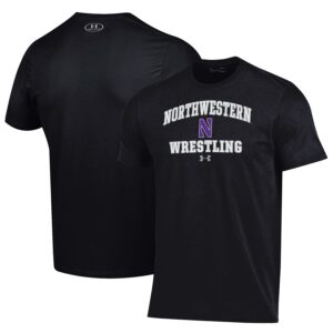 Northwestern Wildcats Under Armour Wrestling Arch Over Performance T-Shirt - Black