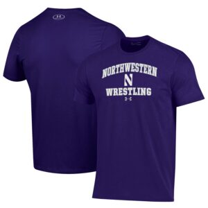 Northwestern Wildcats Under Armour Wrestling Arch Over Performance T-Shirt - Purple