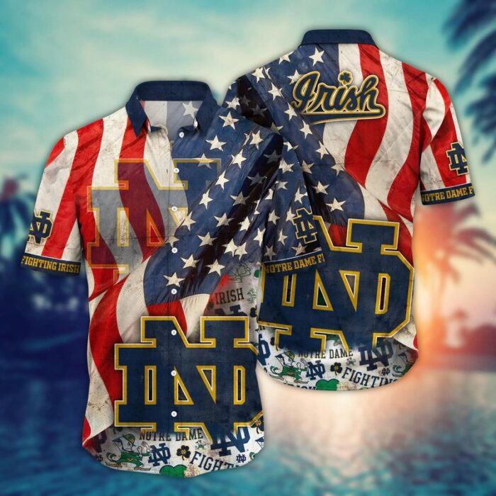 Notre Dame Fighting Irish NCAA Independence Day Hawaii Shirt Summer Shirt HSW1116