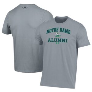 Notre Dame Fighting Irish Under Armour Alumni Performance T-Shirt - Gray