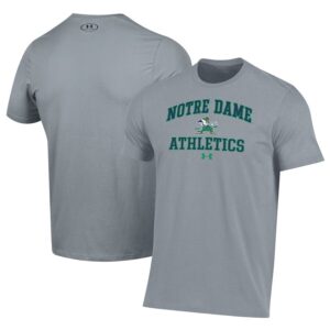 Notre Dame Fighting Irish Under Armour Athletics Performance T-Shirt - Gray