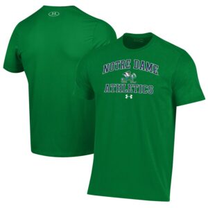 Notre Dame Fighting Irish Under Armour Athletics Performance T-Shirt - Green