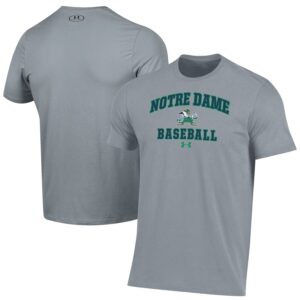 Notre Dame Fighting Irish Under Armour Baseball Performance T-Shirt - Gray