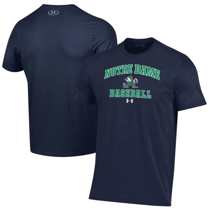 Notre Dame Fighting Irish Under Armour Baseball Performance T-Shirt - Navy