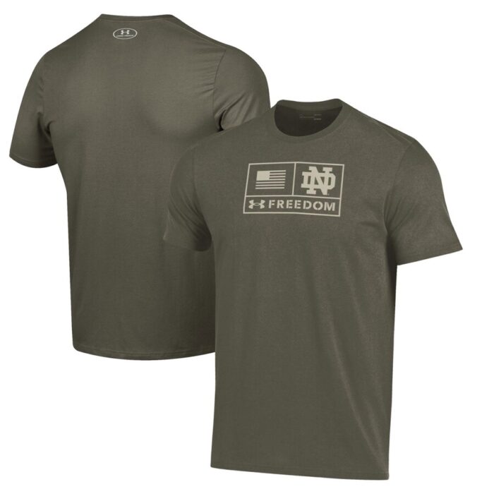 Notre Dame Fighting Irish Under Armour Freedom Performance T-Shirt - Olive