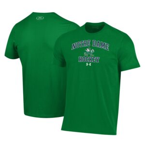 Notre Dame Fighting Irish Under Armour Hockey Arch Over Performance T-Shirt - Green