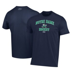 Notre Dame Fighting Irish Under Armour Hockey Arch Over Performance T-Shirt - Navy