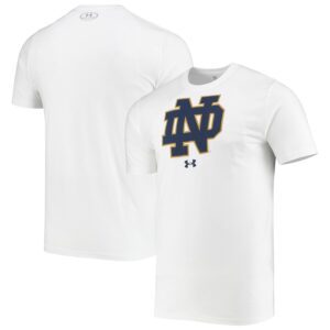 Notre Dame Fighting Irish Under Armour School Logo Performance Cotton T-Shirt - White
