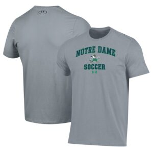Notre Dame Fighting Irish Under Armour Soccer Arch Over Performance T-Shirt - Gray