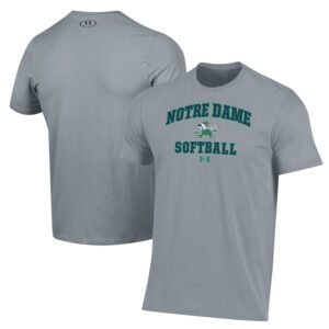 Notre Dame Fighting Irish Under Armour Softball Performance T-Shirt - Gray