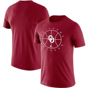 Oklahoma Sooners Jordan Brand Basketball Icon Legend Performance T-Shirt - Crimson