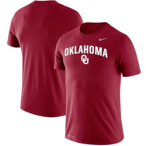 Oklahoma Sooners Legend Arch Over Logo Performance T-Shirt - Crimson