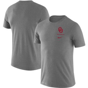 Oklahoma Sooners Logo Stack Legend Performance T-Shirt - Heathered Gray