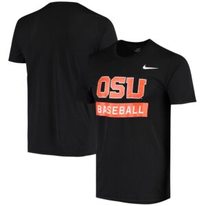 Oregon State Beavers Baseball Logo Stack Legend Slim Fit Performance T-Shirt - Black