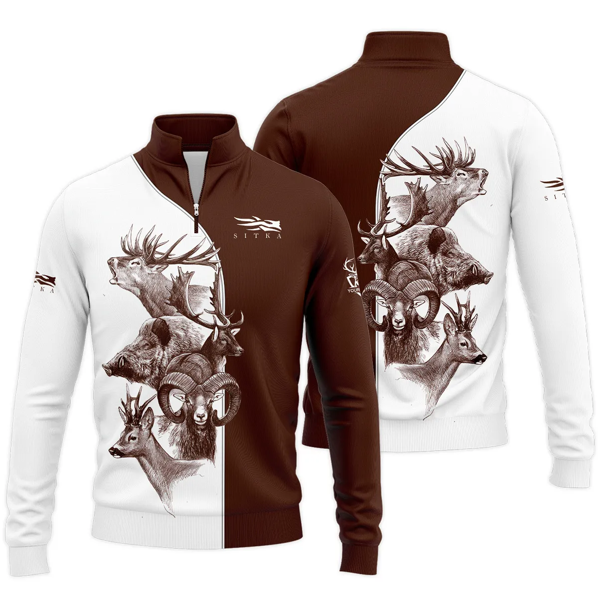 Personalized Name Deer Hunting Quarter-Zip Jacket Sitka Gear s