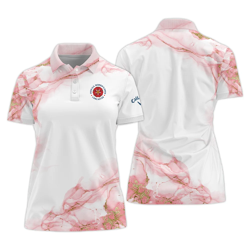 Pink Gold Marble 79th U.S. Women's Open Lancaster Callaway Polo Shirt Golf Sport Polo Shirt