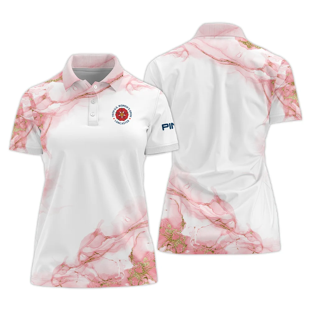 Pink Gold Marble 79th U.S. Women's Open Lancaster Ping Polo Shirt Golf Sport Polo Shirt