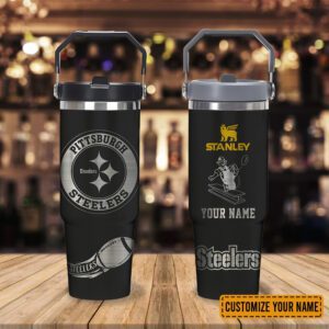 Pittsburgh Steelers NFL Football Personalized Stanley IceFlow Flip Straw Tumbler 30Oz