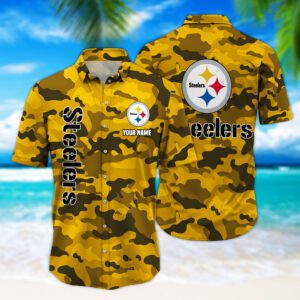 Pittsburgh Steelers NFL Hawaiian Shirt Summer Shirt Custom Name Perfect Gift HSW1170