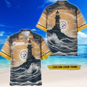 Pittsburgh Steelers NFL Hawaiian Shirt Summer Shirt Custom Your Name HSW1246