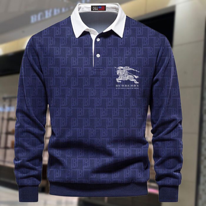 Premium 2024 Luxury Burberry Polo Sweatshirt Collar Sweatshirt CPLS1042