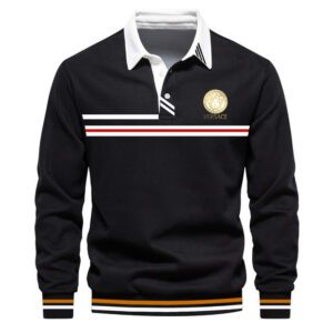 Premium 2024 Luxury Versace Polo Sweatshirt Collar Sweatshirt CPLS1005