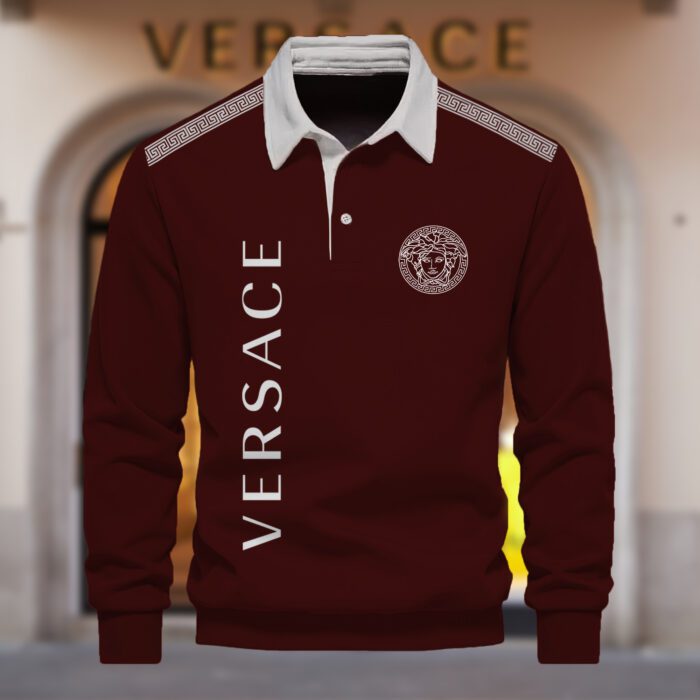 Premium 2024 Luxury Versace Polo Sweatshirt Collar Sweatshirt CPLS1073