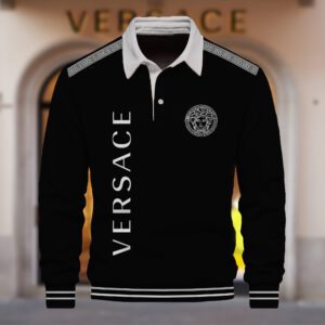 Premium 2024 Luxury Versace Polo Sweatshirt Collar Sweatshirt CPLS1079