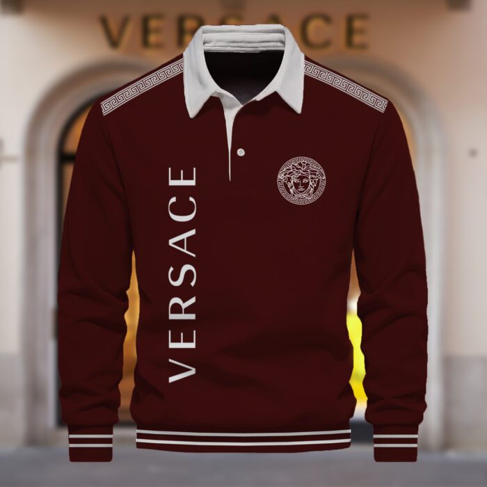 Premium 2024 Luxury Versace Polo Sweatshirt Collar Sweatshirt CPLS1080