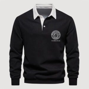 Premium 2024 Luxury Versace Polo Sweatshirt Collar Sweatshirt CPLS1083