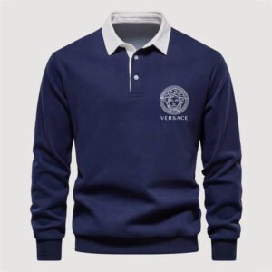 Premium 2024 Luxury Versace Polo Sweatshirt Collar Sweatshirt CPLS1084