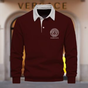 Premium 2024 Luxury Versace Polo Sweatshirt Collar Sweatshirt CPLS1087