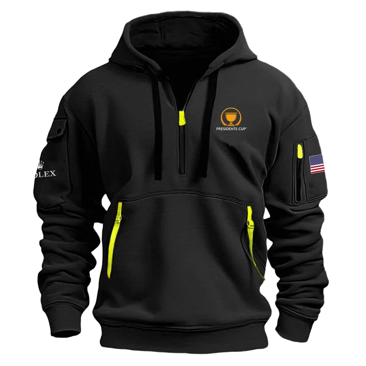 Rolex Fashion Hoodie Half Zipper Presidents Cup Gift For Fans For Father Husband